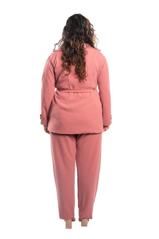 Tapered Trouser In Rose Pink