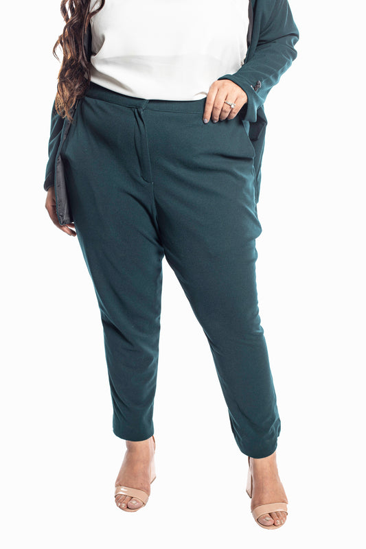 Tapered Trousers in Bottle Green