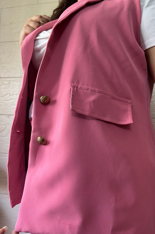Waistcoat in Bubblegum Pink