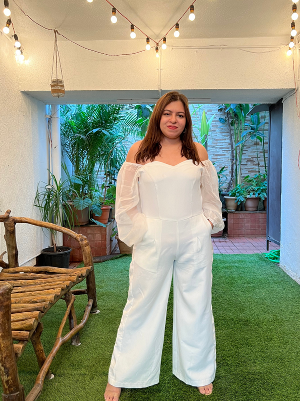 Glam it Up Jumpsuit in White