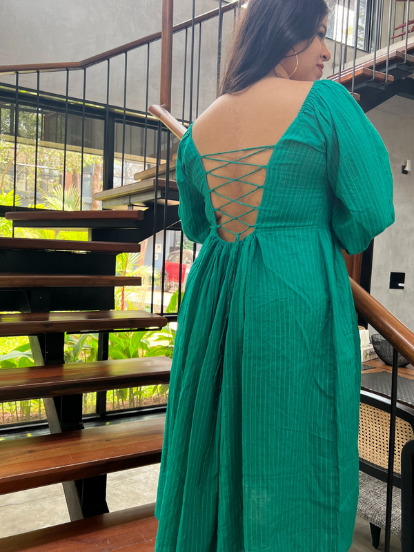 Blooming Midi Dress in Green